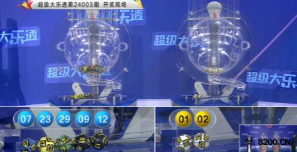 第2024003期大乐透开奖现场截图图片