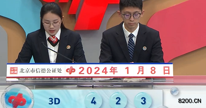 第2024008期福彩3D开奖现场截图图片