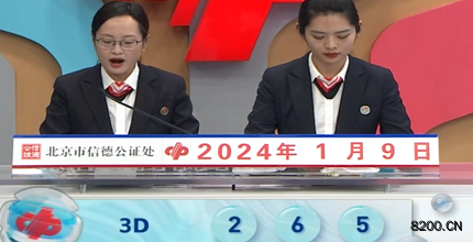 第2024009期福彩3D开奖现场截图图片