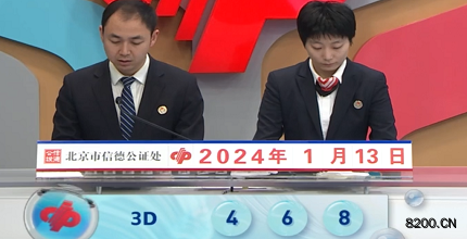 第2024013期福彩3D开奖现场截图图片