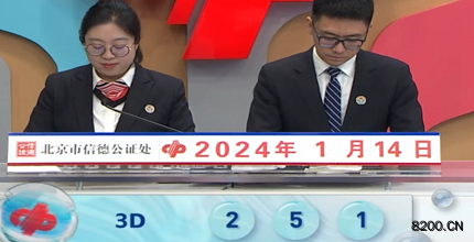 第2024014期福彩3D开奖现场截图图片