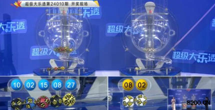 第2024010期大乐透开奖现场截图图片