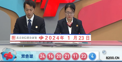 第2024010期双色球开奖现场截图图片