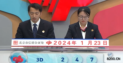 第2024023期福彩3D开奖现场截图图片