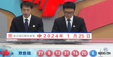 第2024011期双色球开奖现场截图图片