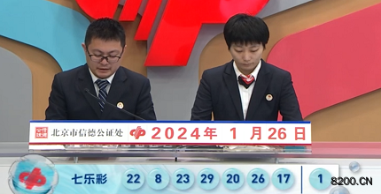 第2024012期七乐彩开奖现场截图图片