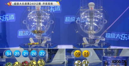 第2024012期大乐透开奖现场截图图片