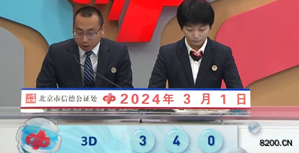 第2024051期福彩3D开奖现场截图图片