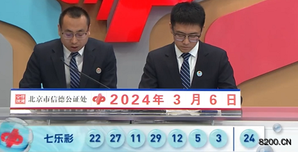 第2024025期七乐彩开奖现场截图图片
