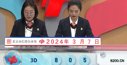 第2024057期福彩3D开奖现场截图图片