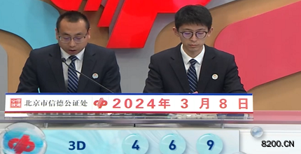 第2024058期福彩3D开奖现场截图图片