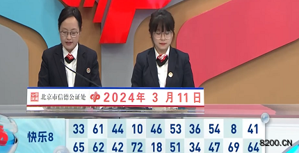 第2024061期快乐8开奖现场截图图片