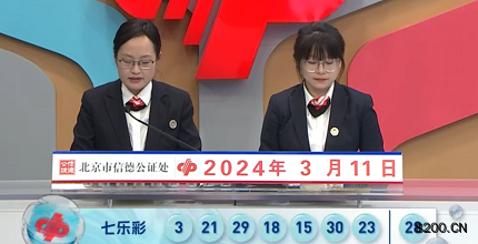 第2024027期七乐彩开奖现场截图图片