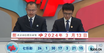 第2024028期七乐彩开奖现场截图图片