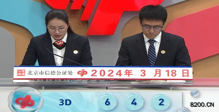 第2024068期福彩3D开奖现场截图图片