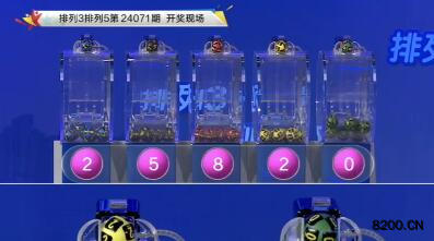 第2024071期排列3开奖现场截图图片