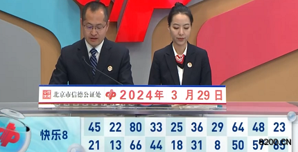 第2024079期快乐8开奖现场截图图片