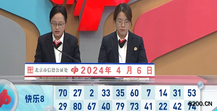 第2024087期快乐8开奖现场截图图片