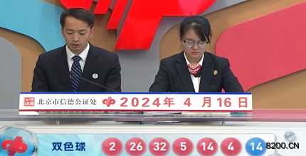 第2024042期双色球开奖现场截图图片
