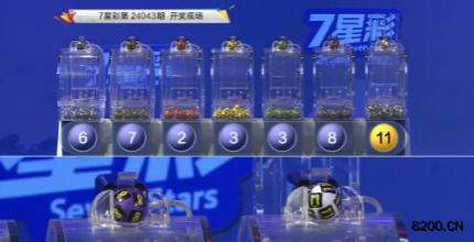 第2024043期七星彩开奖现场截图图片