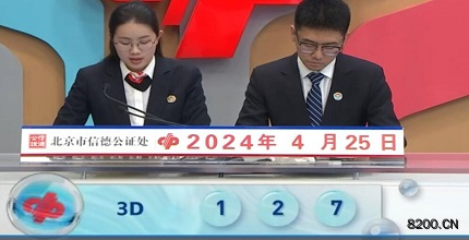 第2024106期福彩3D开奖现场截图图片
