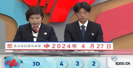 第2024108期福彩3D开奖现场截图图片