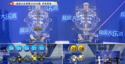 第2024049期大乐透开奖现场截图图片
