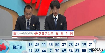 第2024112期快乐8开奖现场截图图片