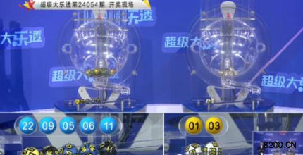 第2024054期大乐透开奖现场截图图片