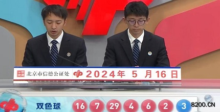 第2024055期双色球开奖现场截图图片