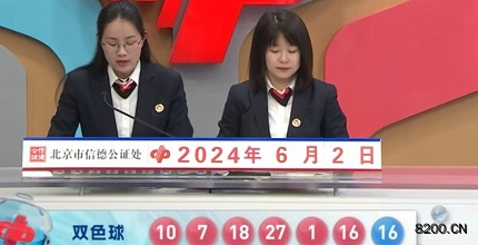 第2024062期双色球开奖现场截图图片