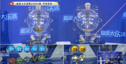 第2024064期大乐透开奖现场截图图片