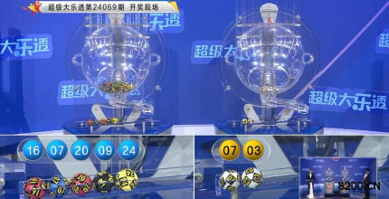 第2024069期大乐透开奖现场截图图片
