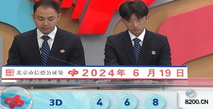 第2024161期福彩3D开奖现场截图图片