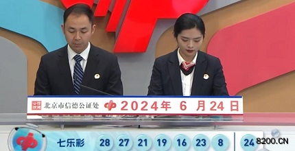 第2024072期七乐彩开奖现场截图图片
