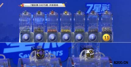第2024075期七星彩开奖现场截图图片