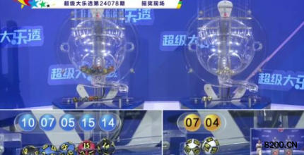 第2024078期大乐透开奖现场截图图片