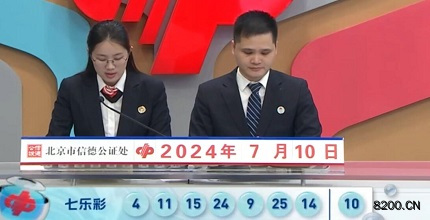 第2024079期七乐彩开奖现场截图图片