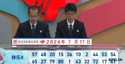 第2024189期快乐8开奖现场截图图片