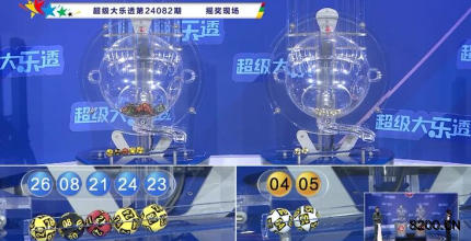 第2024082期大乐透开奖现场截图图片