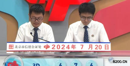 第2024192期福彩3D开奖现场截图图片