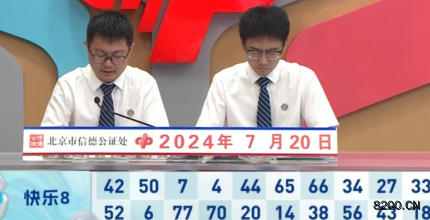 第2024192期快乐8开奖现场截图图片