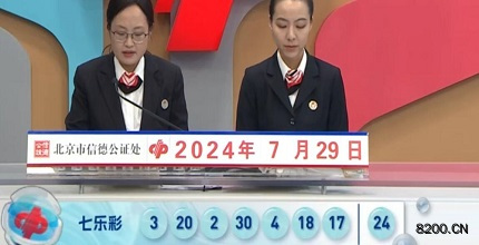 第2024087期七乐彩开奖现场截图图片