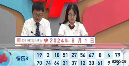 第2024204期快乐8开奖现场截图图片