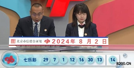 第2024089期七乐彩开奖现场截图图片