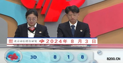 第2024206期福彩3D开奖现场截图图片