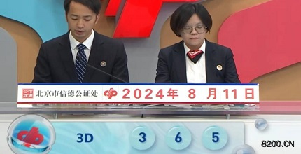 第2024214期福彩3D开奖现场截图图片