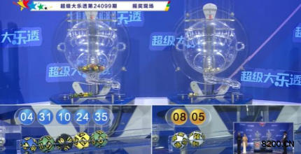 第2024099期大乐透开奖现场截图图片