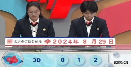 第2024232期福彩3D开奖现场截图图片