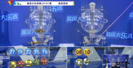 第2024101期大乐透开奖现场截图图片